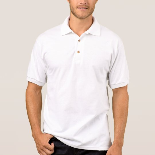 plain white polo shirt