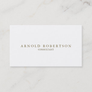Plain White Professional Business Card