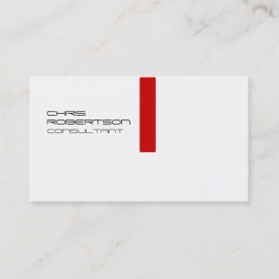 Plain White Red Blue Attractive Business Card