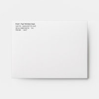 Plain White Return Address Left Aligned Envelope