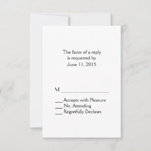 Plain White  RSVP