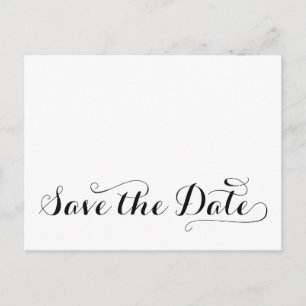 Plain White Save The Dates Postcards