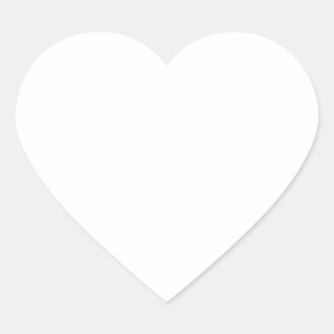 Plain WHITE shade Heart Sticker