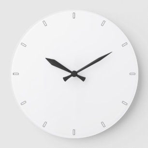 Plain White Simple Minimalist All-White Wall Clock