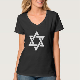 Plain White Star of David Jewish Symbol of Judaism T-Shirt
