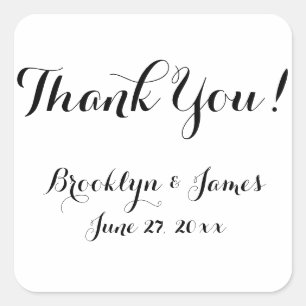 Plain White Wedding Favour Stickers