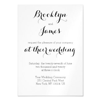 plain wedding invitations