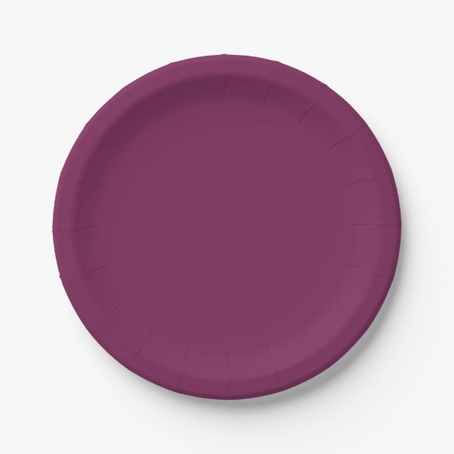 Plain Wine Paper Plate (Front)