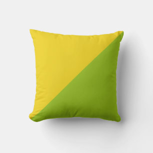 Plain Yellow and Green Background Cushion