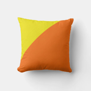Plain yellow and orange background cushion