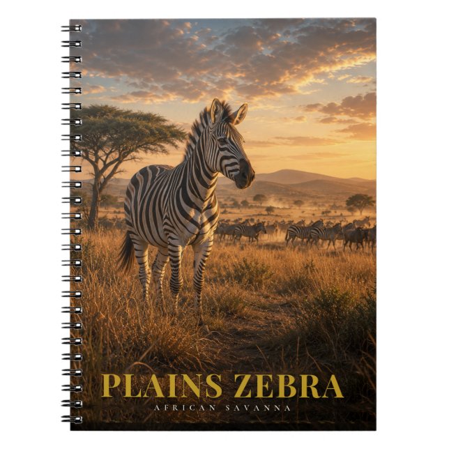 Plains Zebra African Savanna ANIMALS Notebook (Front)