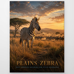 Plains Zebra East African Savanna ANIMALS Postcard