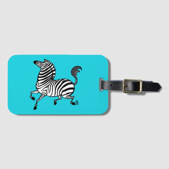Plains Zebra Luggage Tag (Front Horizontal)
