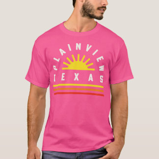 Plainview Texas Retro Vintage Stripes Sunset T-Shirt