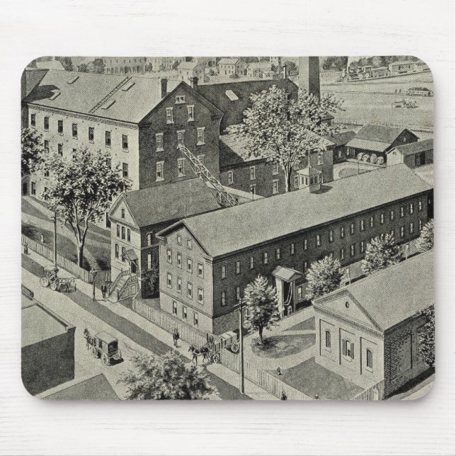 Plainville Connecticut Illustration Mouse Mat (Front)