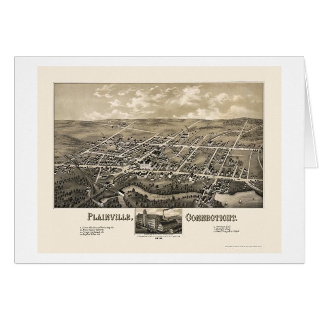 Plainville, CT Panoramic Map - 1878 (Front Horizontal)