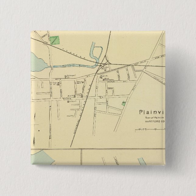 Plainville, Warehouse Pt, Windsor 15 Cm Square Badge (Front)