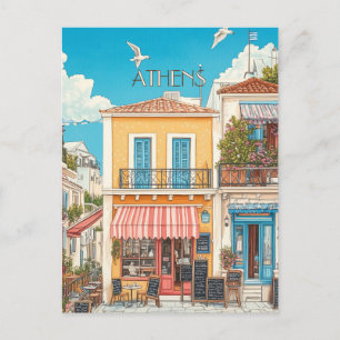 Plaka, Athens Greece Travel Postcard