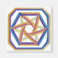 Plake 64 & the Hexagrams Small Magnet