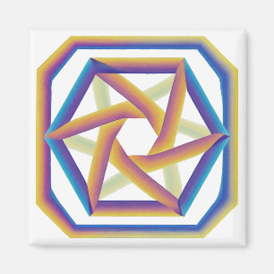 Plake 64 & the Hexagrams Small Magnet