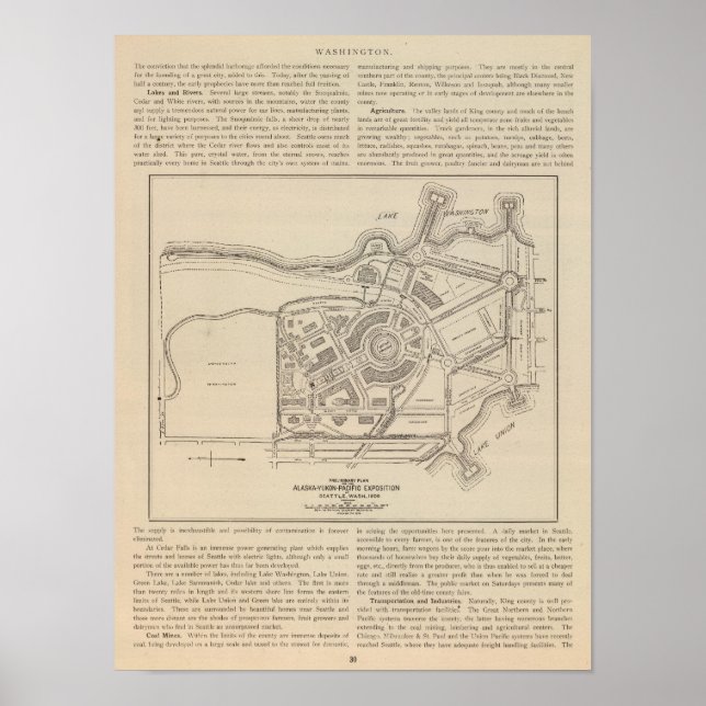 Plan, Alaska Yukon Pacific Exposition, Seattle Poster (Front)