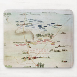 Plan and view of the Battle of Waterloo Mouse Mat