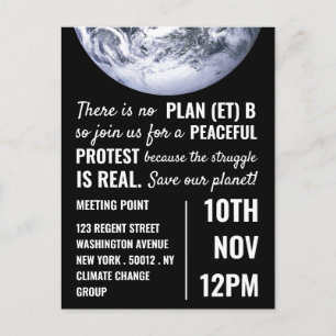 Plan (et) B, Climate Change Meeting Point Invite Postcard