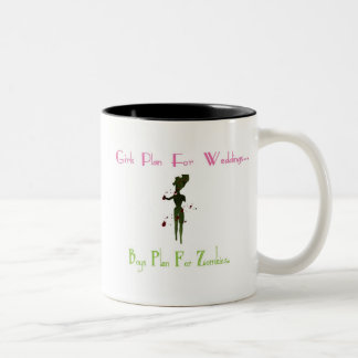 Plan For Zombies Two-Tone Coffee Mug