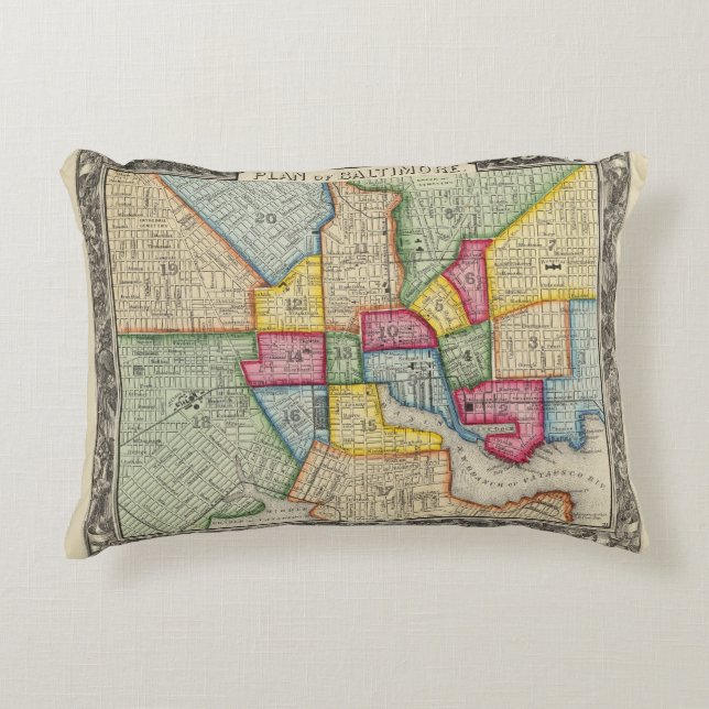 Plan Of Baltimore Decorative Cushion (Front)