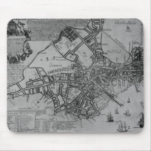 Plan of Boston, New England, 1739 Mouse Mat