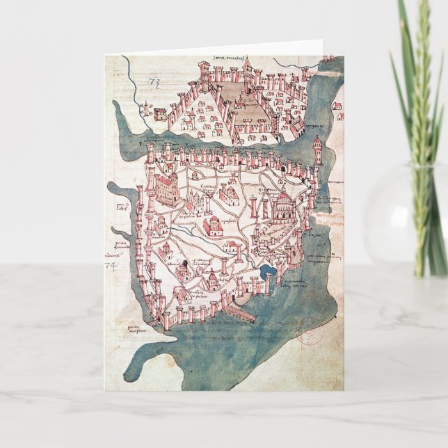 Plan of Constantinople Holiday Card (Front)