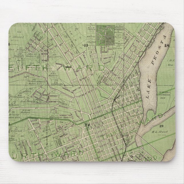 Plan of Dubuque, Dubuque County, State of Iowa Mouse Mat (Front)