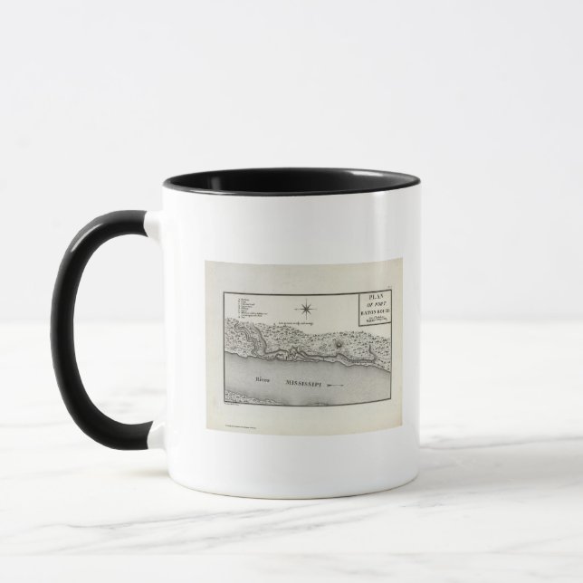 Plan Of Fort Baton Rouge Mug (Left)