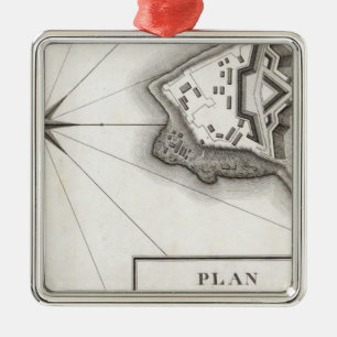 Plan of Fort Niagara Metal Tree Decoration