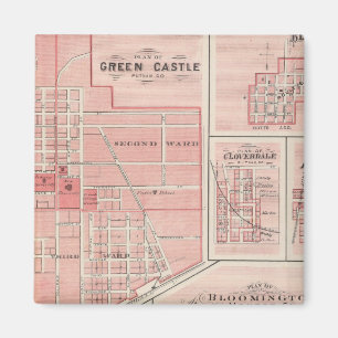 Plan of Green Castle, Putnam Co with Bloomington Magnet