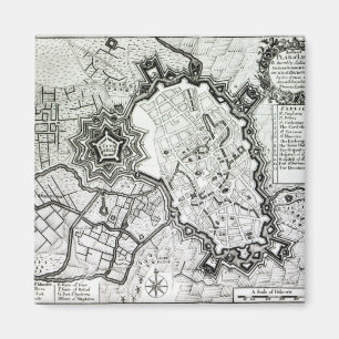 Plan of Lisle, 1736 Magnet