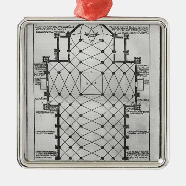 Plan of Milan Cathedral Metal Tree Decoration (Front)