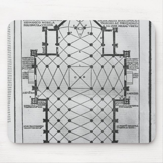Plan of Milan Cathedral Mouse Mat (Front)