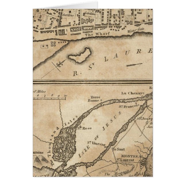 Plan of Montreal, with a Map of the Islands (Front)
