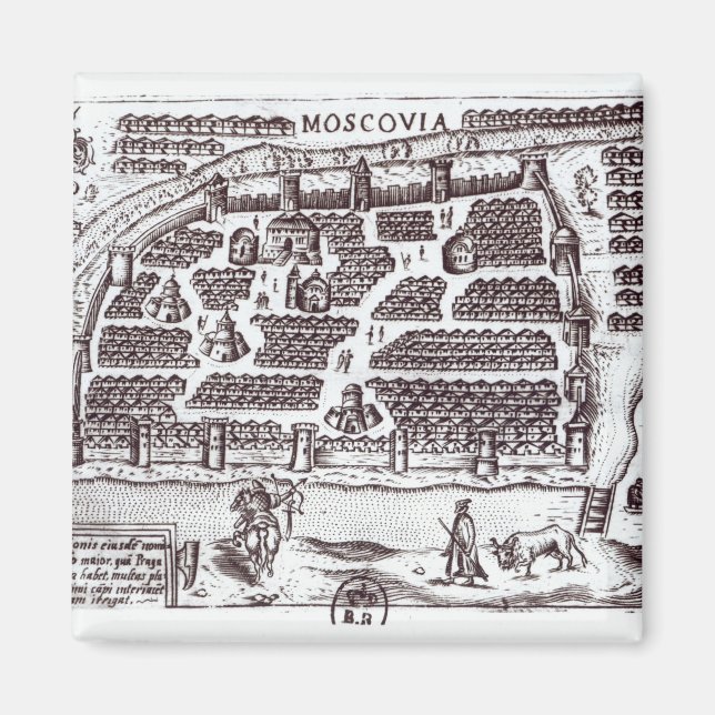 Plan of Moscow, 1628 Magnet (Front)