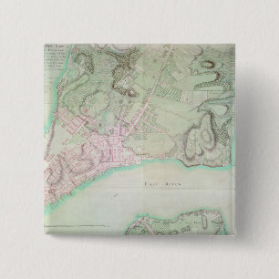 Plan of New York, 1776 15 Cm Square Badge