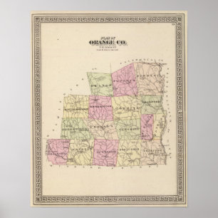 Plan of Orange County in Vermont Poster