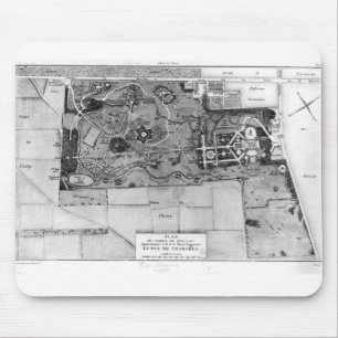 Plan of Parc Monceau in Paris Mouse Mat