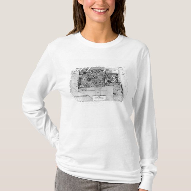 Plan of Parc Monceau in Paris T-Shirt (Front)
