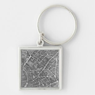 Plan of Paris Key Ring