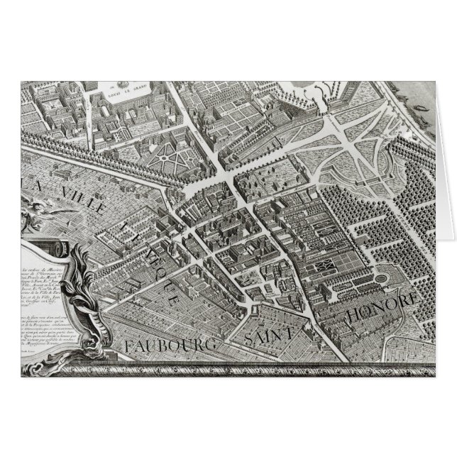 Plan of Paris, known as the 'Plan de Turgot' (Front Horizontal)