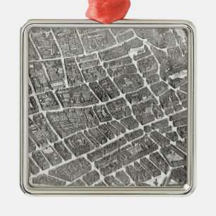 Plan of Paris, known as the 'Plan de Turgot' Metal Tree Decoration