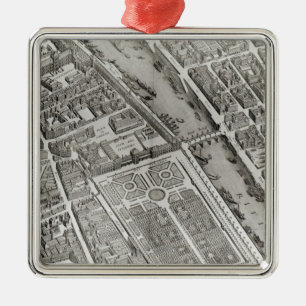 Plan of Paris, known as the 'Plan de Turgot' Metal Tree Decoration