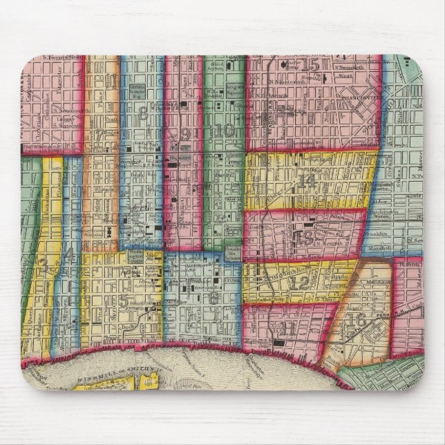 Plan Of Philadelphia Mouse Mat (Front)