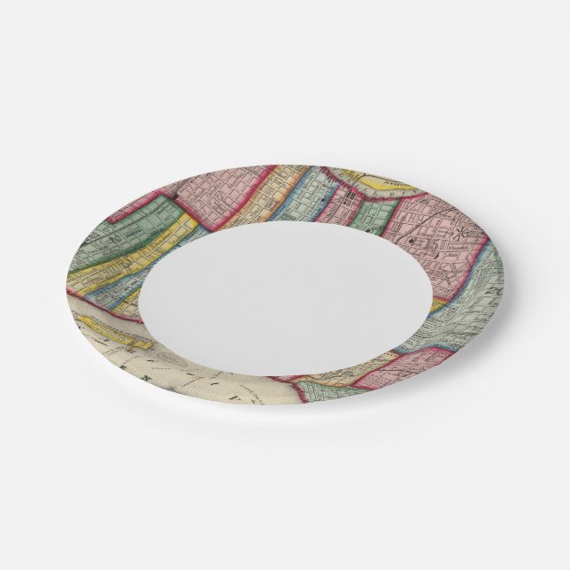 Plan Of Philadelphia Paper Plate (Angled)